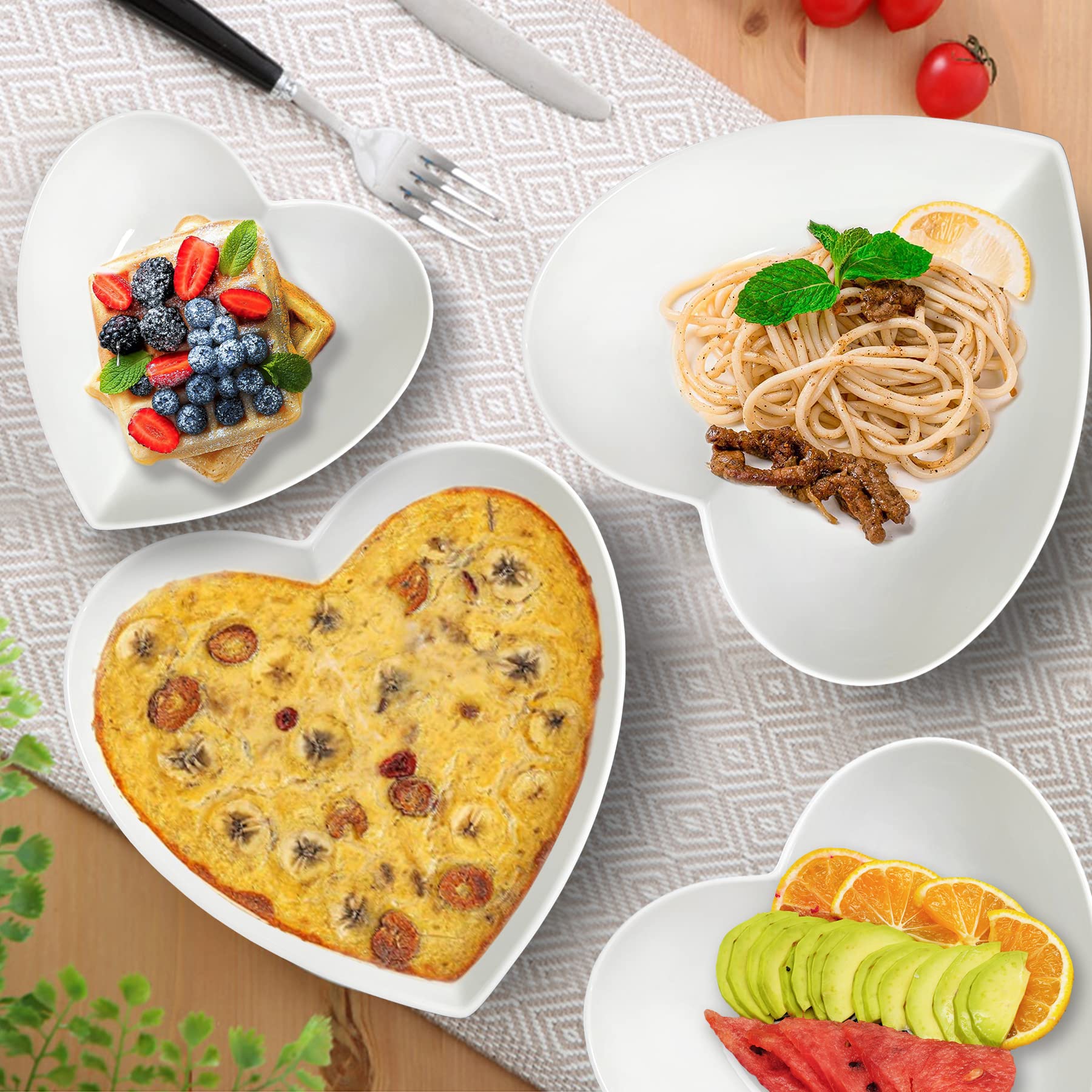 Amazon.co.jp: Keponbee 大型磁器ハートボウル ホワイトディープハート